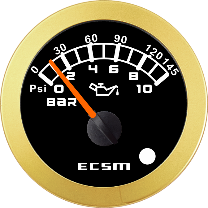 ECT-Pressure gauge 10Bar(with low pressure alarm light)