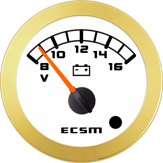 ECT-Voltmeter 12V (with low voltage alarm light)