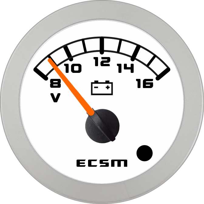 ECT-Voltmeter 12V (with low voltage alarm light)