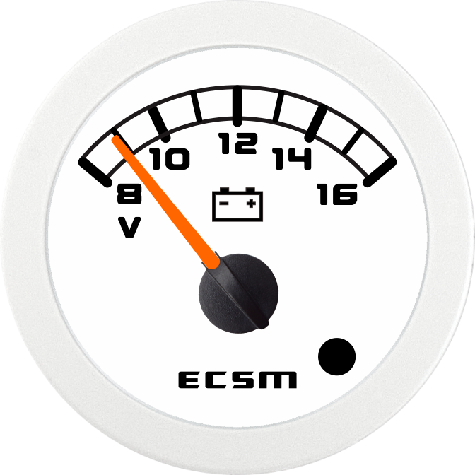 ECT-Voltmeter 12V (with low voltage alarm light)