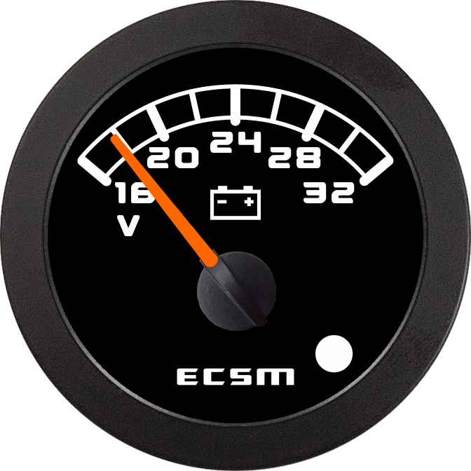 ECT-Voltmeter 24V (with low voltage alarm light)