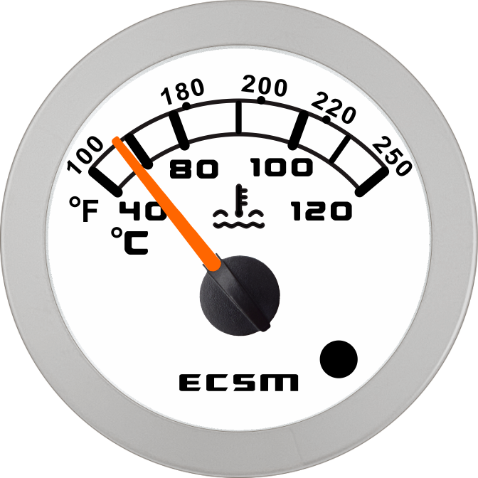 ECT-Water temperature gauge (with high temperature alarm light)