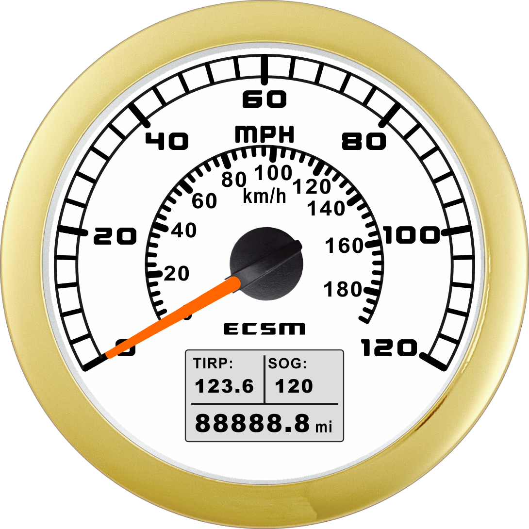 ECT-GPS speedometer 120MPH