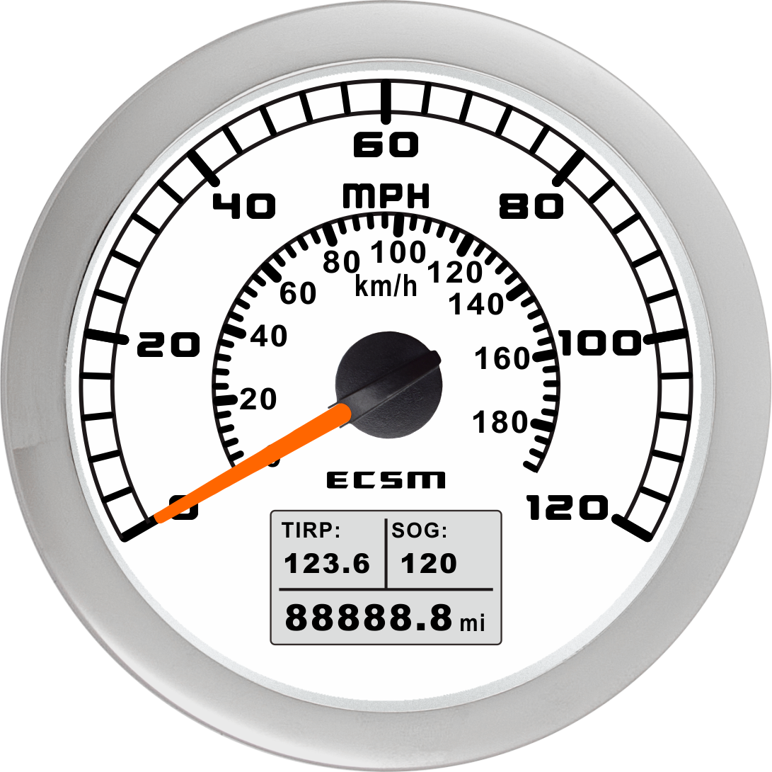 ECT-GPS speedometer 120MPH