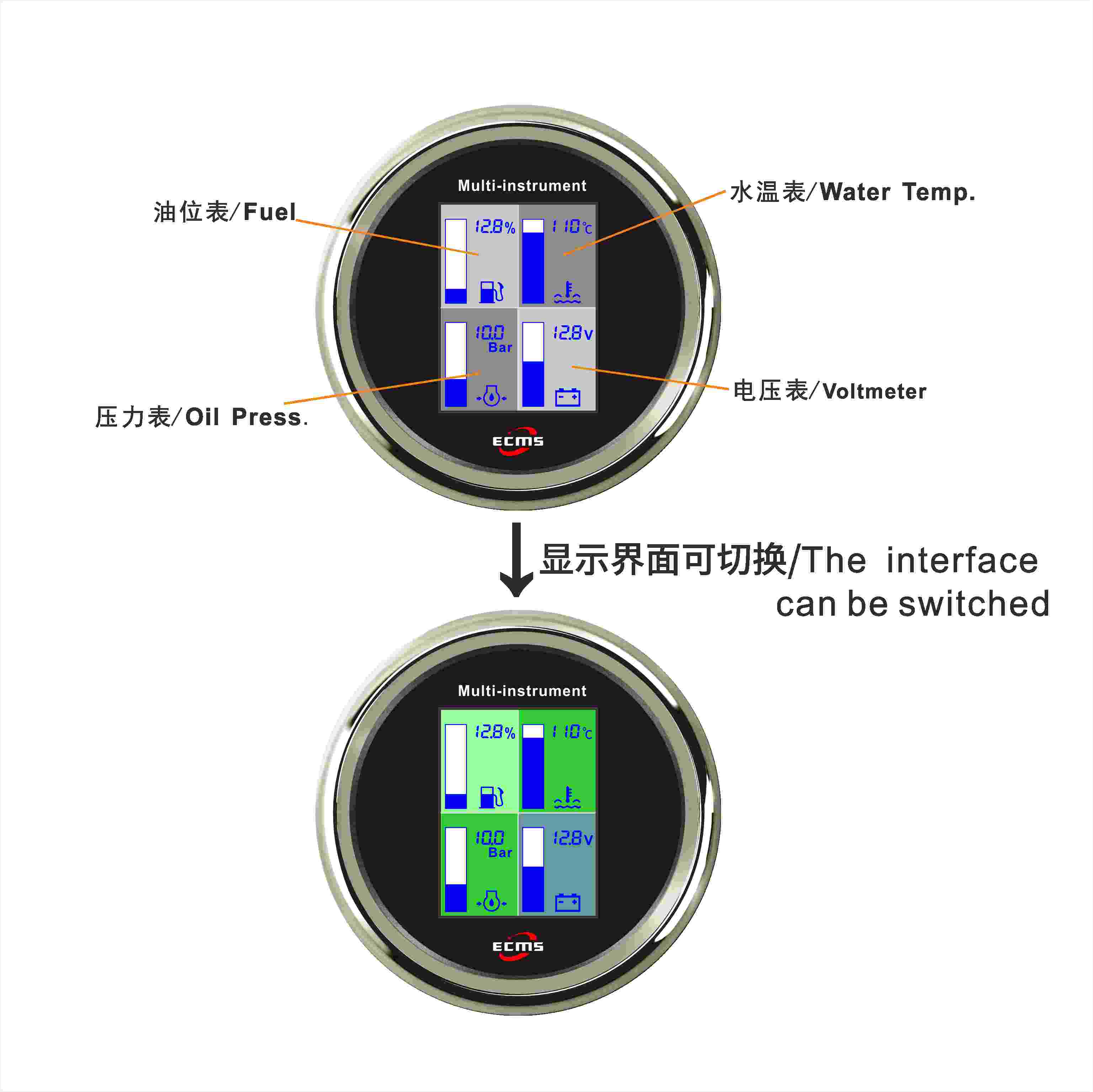 ECP/ECP2-TFT multi-instrument 4 IN1