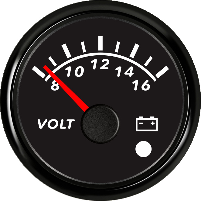 ECPC/ECPS-Voltmeter 12V (with low level alarm light)