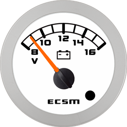 ECT-Voltmeter 12V (with low voltage alarm light)