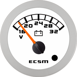 ECT-Voltmeter 24V (with low voltage alarm light)